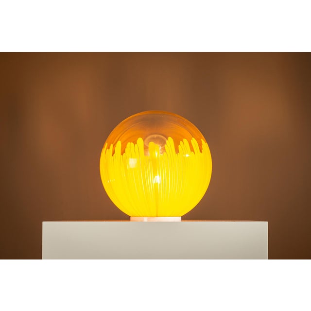 Mid-Century Modern Glass 831 Lamp in Orange by Ludovico Diaz de Santillana for Venini, Italy, 1960s For Sale - Image 3 of 13