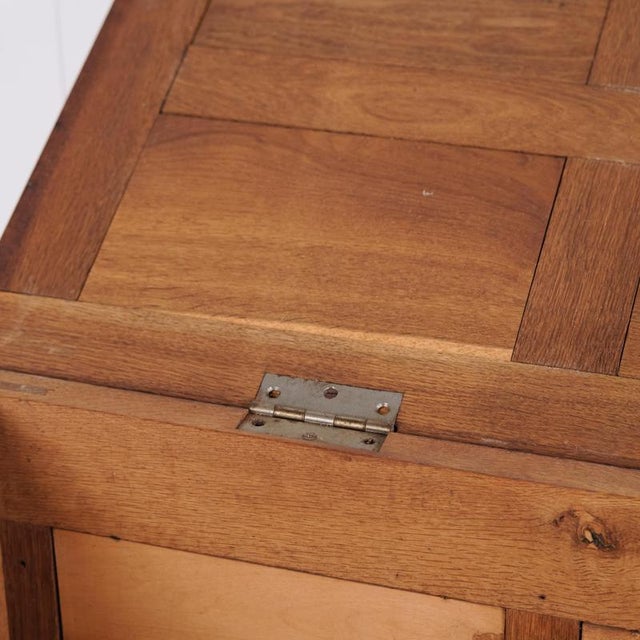 Chest in Oak with Carved Details and Round Legs, 1920s For Sale - Image 13 of 14