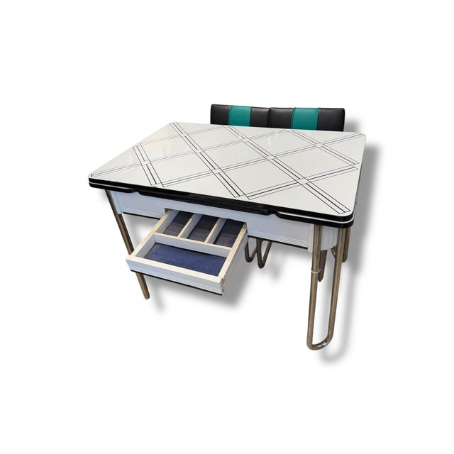 1960s 1960s Retro Table & 4 Chairs For Sale - Image 5 of 12