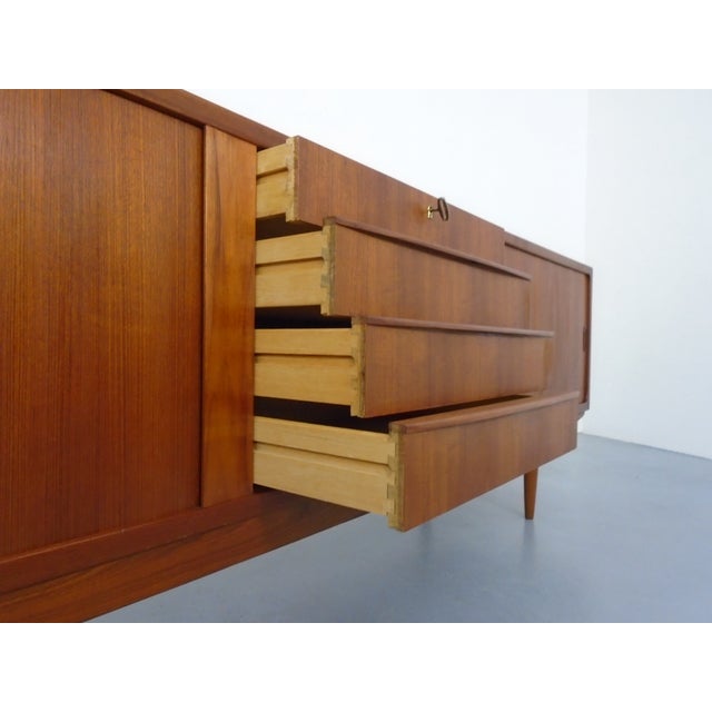 Large Teak Sideboard with Sliding Doors, Denmark, 1950s For Sale - Image 18 of 18