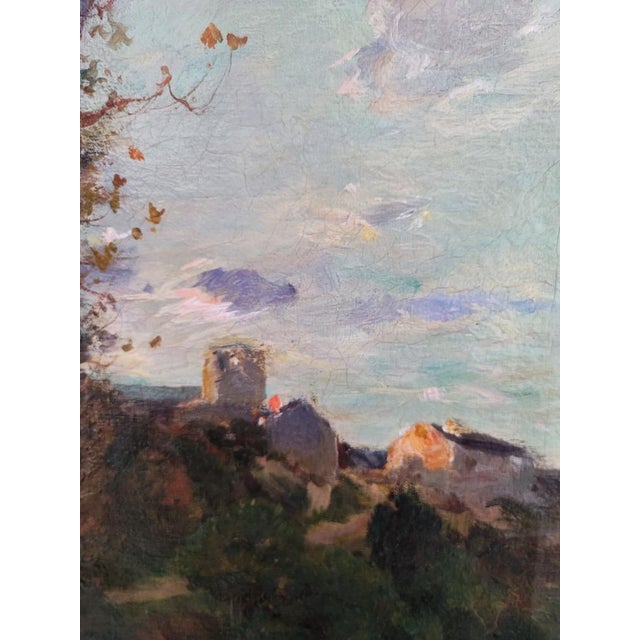 Edmond Marie Petitjean, Lavandières à la rivière, Oil on Canvas For Sale - Image 6 of 9