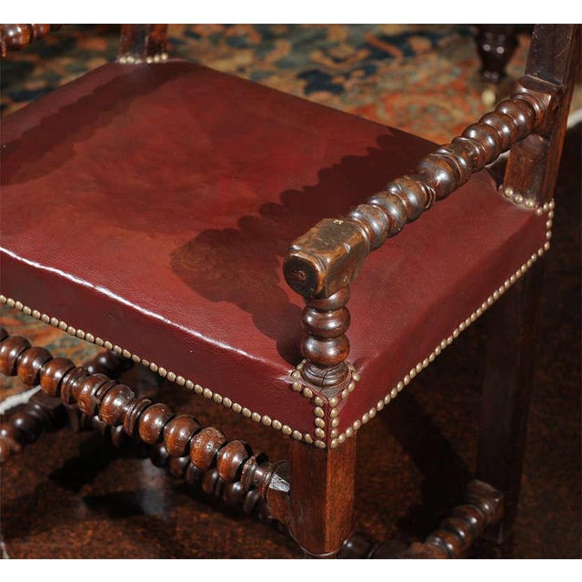 Wood Early 19th Century Vintage Bobbin Turned Walnut Armchair For Sale - Image 7 of 9
