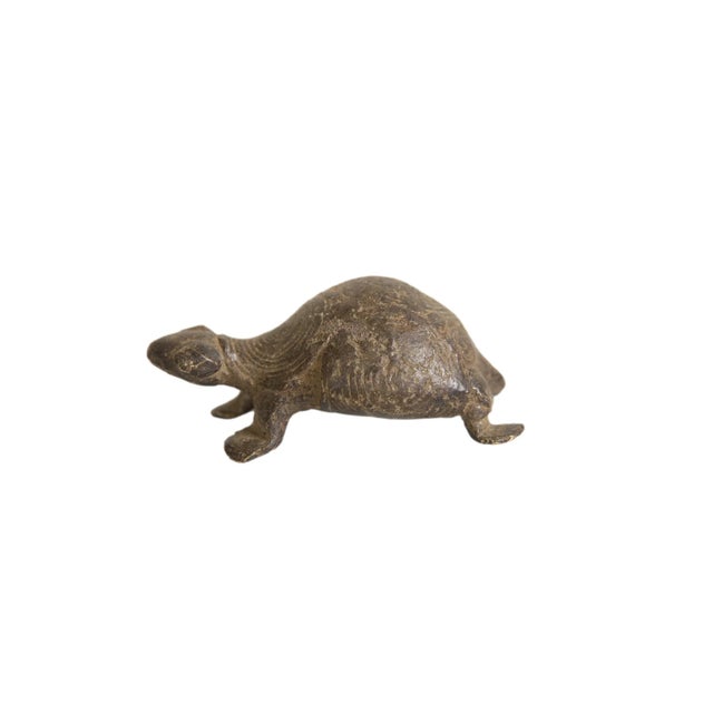 Mid 20th Century Vintage African Bronze Turtle For Sale - Image 5 of 5