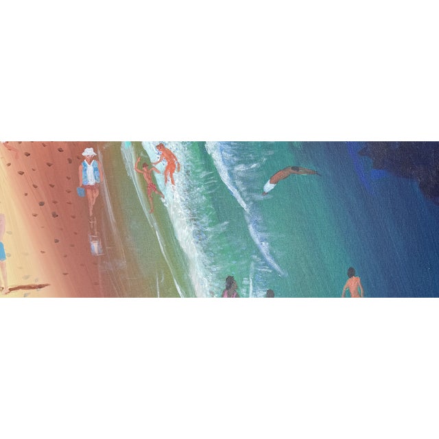 Blue "Florida Day" Acrylic on Canvas by Joe Davis 2010 For Sale - Image 8 of 10