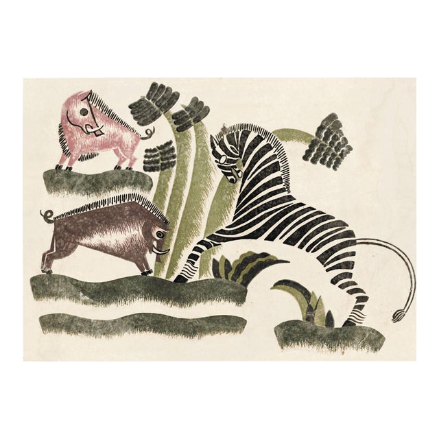 Animals Playing 2, Unframed Artwork For Sale