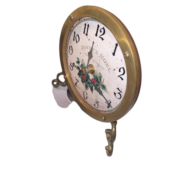 1980s Timeworks Clock Vintage Winter Berry Ball Watch Tabletop Mantel or Desk For Sale - Image 5 of 6