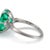 Late 20th Century Late 20th Century Vintage Platinum Gia Colombian Emerald Diamond Cocktail Ring, Size 4.75 For Sale - Image 5 of 8