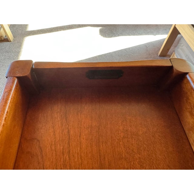 Vintage Cushman Colonial Creations Rock Maple Pivot-Top Game Table - Model 3-35 For Sale - Image 9 of 12