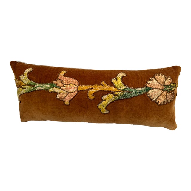 17th Century Florentine Velvet and Silk Pillow For Sale