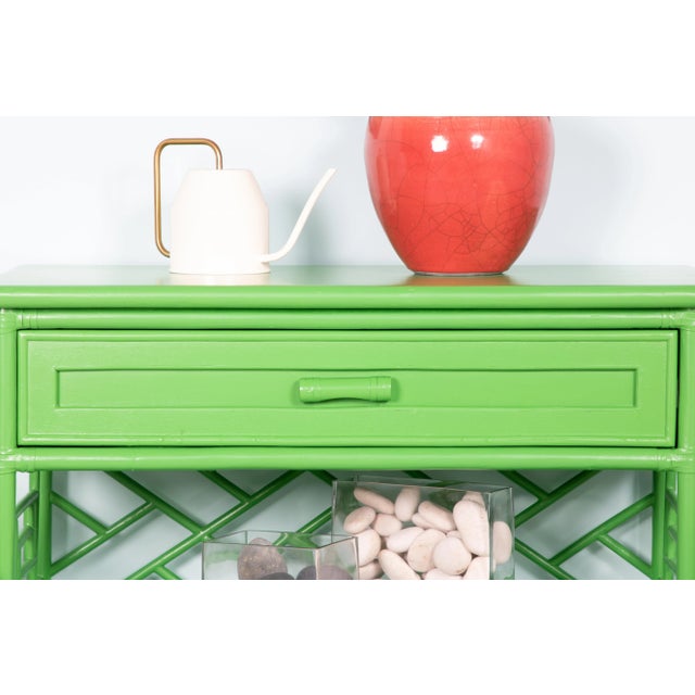 Not Yet Made - Made To Order Chippendale End Table - Bright Green For Sale - Image 5 of 6
