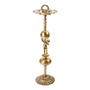 1950s Brass Angel Free Standing Ashtray