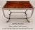 2020s Handcrafted Solid Cherry Side Table With Vintage Curule Base & Brass Accents For Sale - Image 5 of 6