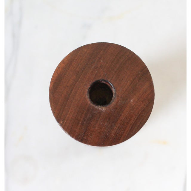 Mid-Century Modern Mid-Century Teak Candle Holder For Sale - Image 3 of 5