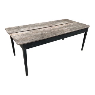 Mid 19th Century Rustic Primitive Farmhouse Dining Table For Sale