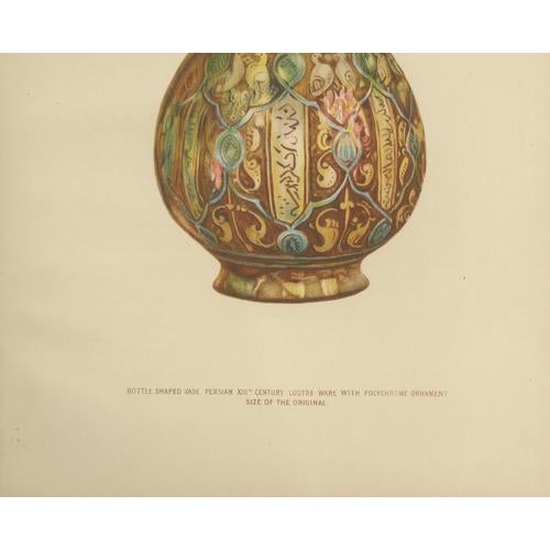 Henry Wallis, Lustreware Bottle Vase, 1899, Chromolithograph For Sale - Image 8 of 11