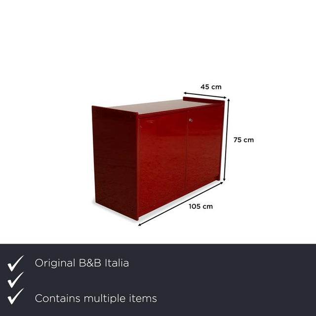 Modern Olinto Wooden Sideboard in Red from B&b Italia / C&b Italia, Set of 3 For Sale - Image 3 of 18