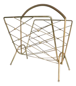 Mid Century Hollywood Regency Magazine Rack C. 1950's
