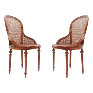 Early 20th Century Louis XVI Mahogany Armchairs, Set of 2 For Sale