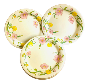 Vintage Mikasa Celadon Glaze “Winsome” Dinner Plates - Set of 7
