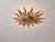 Mid-Century Modern Mid-Century Gilt Metal Sunburst Flush Mount with Leaf Rays, 1950s For Sale - Image 3 of 10