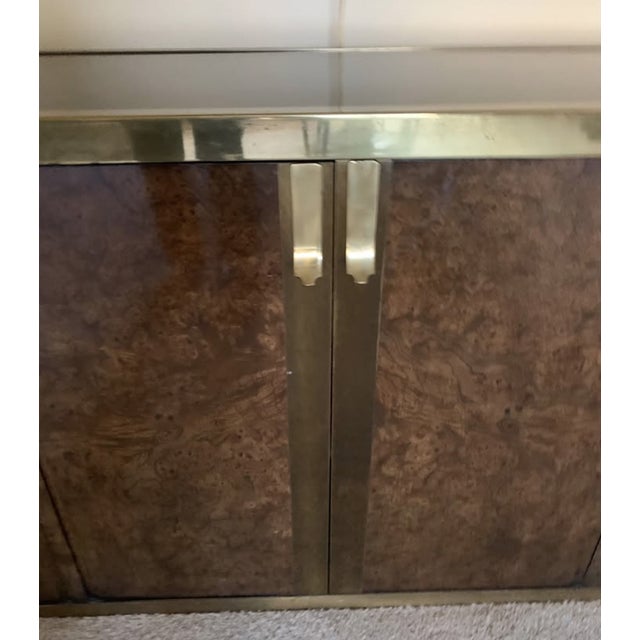 Mid-Century Modern Mid-Century Modern Burledwood Credenza by MasterKraft For Sale - Image 3 of 9