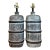 Vintage Geometric Ceramic Table Lamps - Pair For Sale