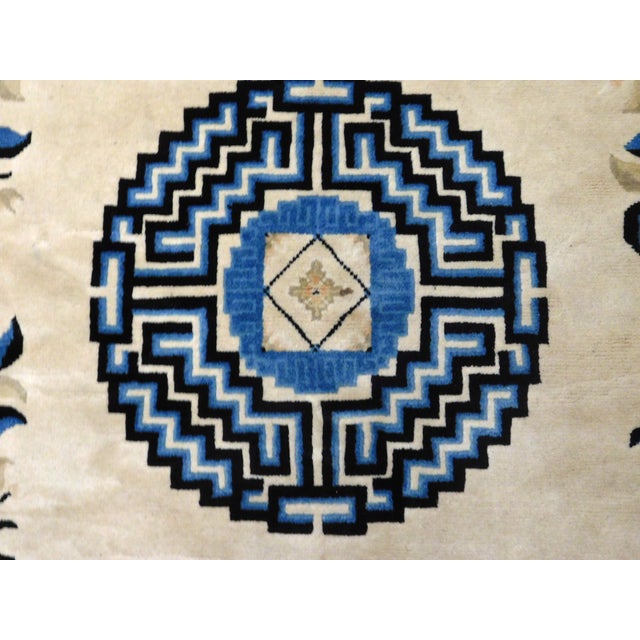 Vintage Hand Knotted Wool Pile Chinese Rug. 8'4"x 5'6" For Sale - Image 11 of 12