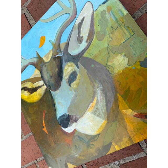 “Buck Beauty” a Deer Painting by LWren Walraven For Sale In Santa Fe - Image 6 of 12