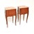 1900 - 1909 Antique French Inlaid Parquetry Marble Top Bedside Chests, 1900, Set of 2 For Sale - Image 5 of 11