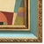 2020s Contemporary Abstract Oil Painting in Vintage Blue Painted Frame For Sale - Image 5 of 6
