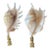 1960s Pair Vintage Coastal SeaShells Lamp Finials For Sale