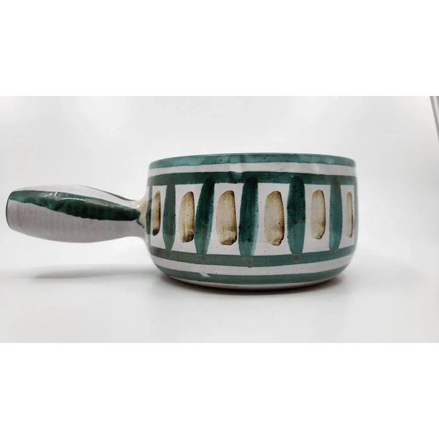 Large ceramic fondue pot or saucepan from the Robert Picault workshop which specialized in culinary tableware. Robert...