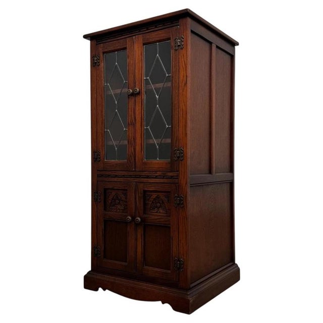 Vintage 20th Century Charm Fitted Oak Bookcase For Sale - Image 6 of 13