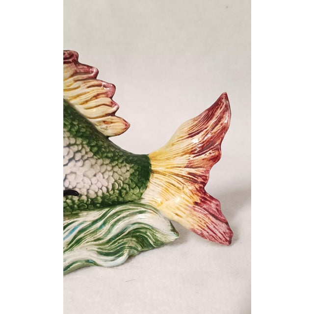 Horizontal Fish-Shaped Ceramic Jug, 1970s For Sale - Image 11 of 12