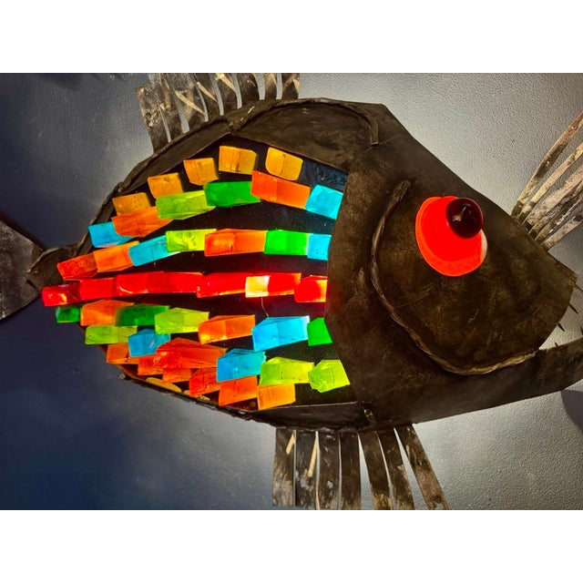 Large Wall Sconce by Jacques Avovet and Jean Simon Labret, 1970 For Sale - Image 6 of 7