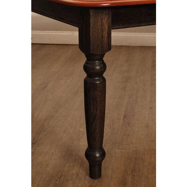 Farmhouse Style Oak Expandable Dining Table For Sale - Image 11 of 18