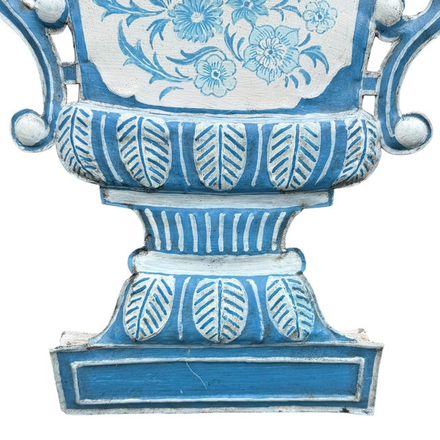 Pair of Painted Tole Wall-Mounted Urns With Flowers For Sale - Image 16 of 17