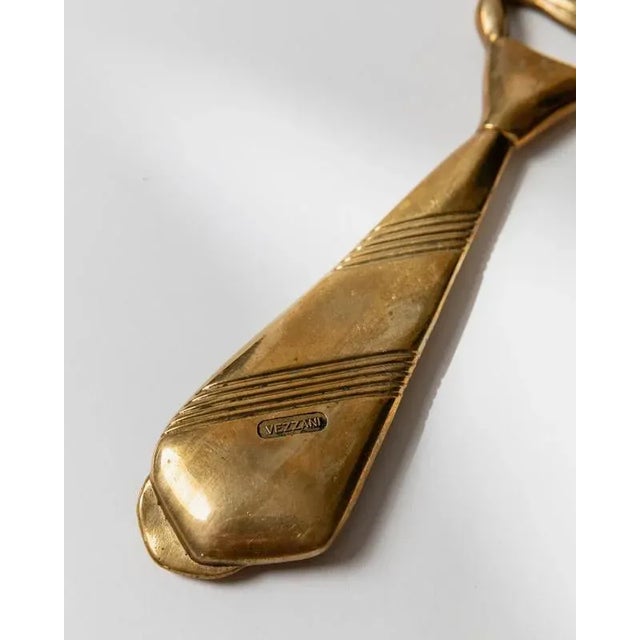 Mid-Century Brass Tie Bottle Opener from Vezzani, Italy, 1970s For Sale - Image 4 of 11