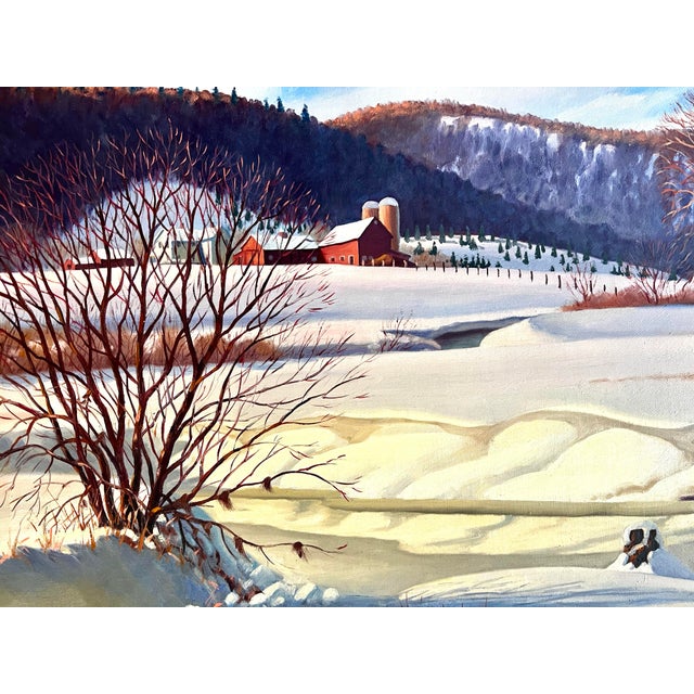 Rare original winter scene by the well listed artist Edward Tomasiewicz. Signed at bottom right. Direct from the estate of...