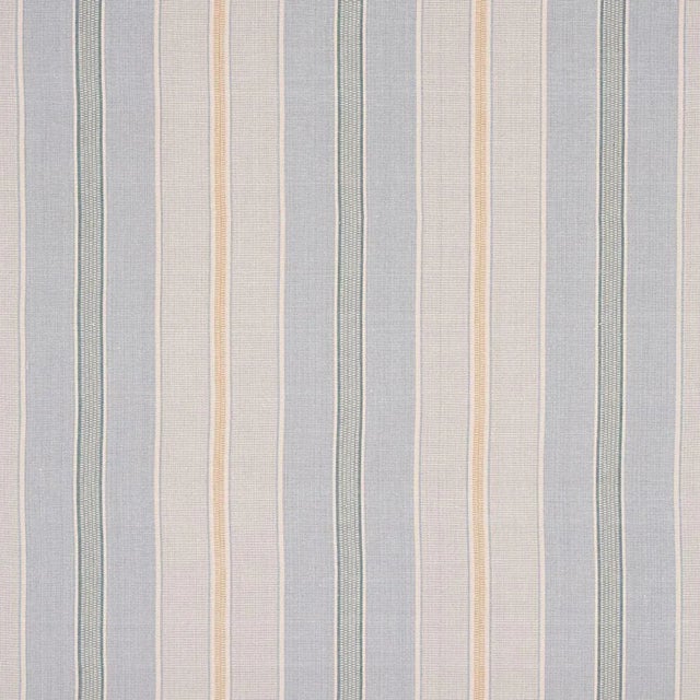 Schumacher Schumacher X A Rum Fellow Scoop Stripe Fabric in Breeze For Sale - Image 4 of 4