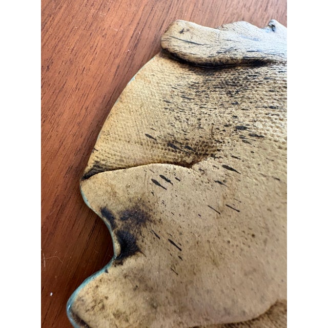 Ceramic Signed Vintage Studio Pottery Bowl With Sculptural Rim – Blue-Green Glaze, 5.5” For Sale - Image 7 of 8