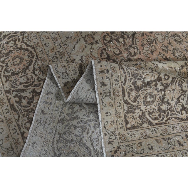 1970s Vintage Persian Handknotted Wool Orange Oversize Area Rug For Sale - Image 10 of 11