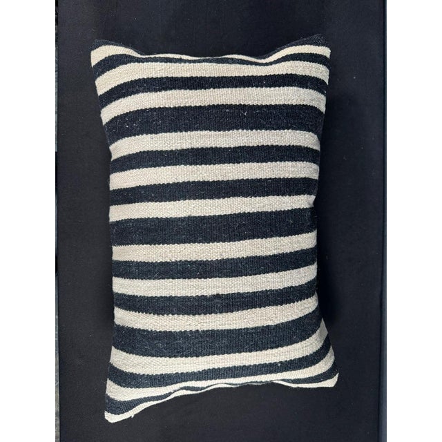 Turkish Hemp Pillow Cushion Natural Beige Black Pillow Cushion Cover 16" x 24" #30138 Enhance your home decor with our...