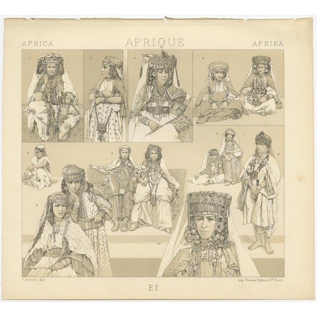 Late 19th Century Racinet, Afrique: North African Architecture & Costume, 1888, Lithographs, Set of 3 For Sale - Image 5 of 10