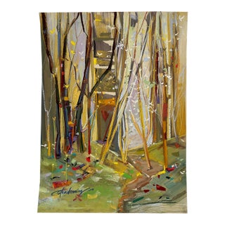 Susan Glendenning Forest Landscape Pastel For Sale