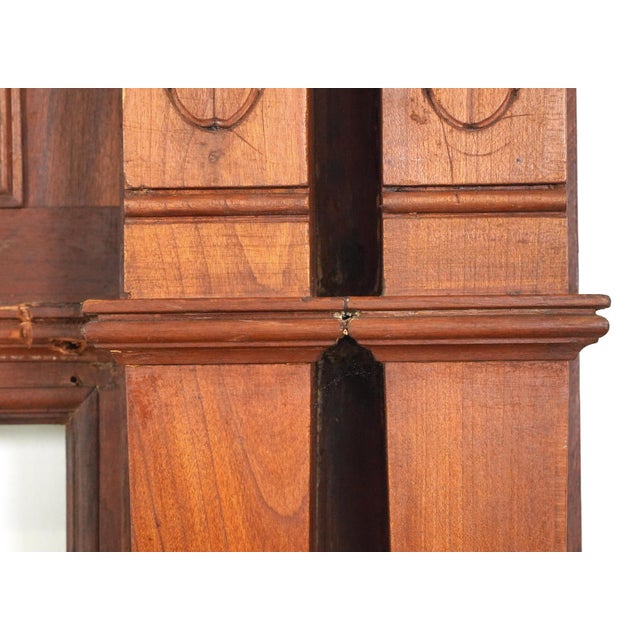Wood Reclaimed Federal Dark Wooden Fireplace Mantel For Sale - Image 7 of 16