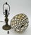 Vintage Table Lamp with White Stained Glass Shade in the style of Tiffany For Sale - Image 3 of 6