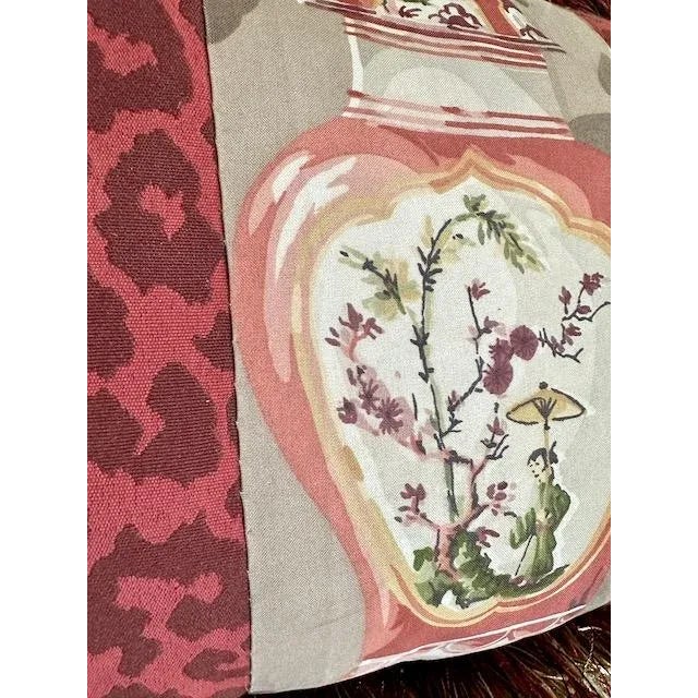 Jewel-Toned Decorative Lumbar Pillow For Sale - Image 4 of 7