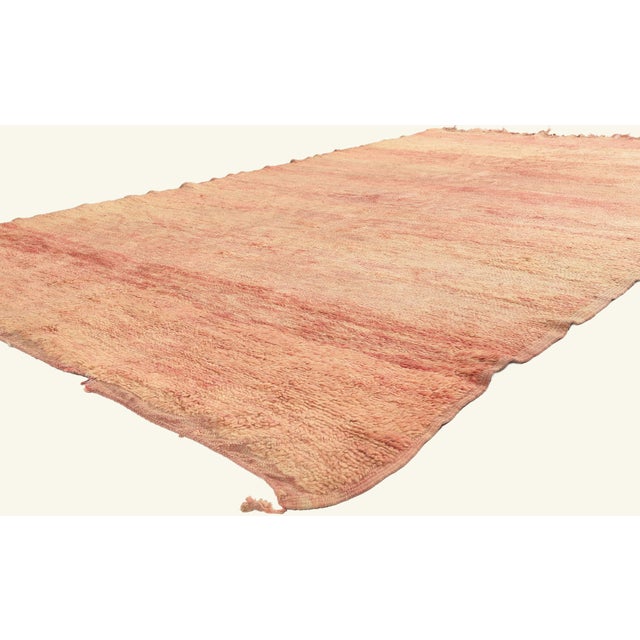 21924 Vintage Beni Mrirt Moroccan Rug, 06'00 x 11'03. The Blushing Reverie: A Vintage Beni Mrirt Moroccan Masterpiece of...