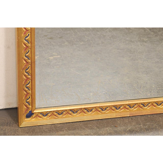 Wood Mid 20th Century Large Pair of Richly Decorated Gilt Mirrors For Sale - Image 7 of 12